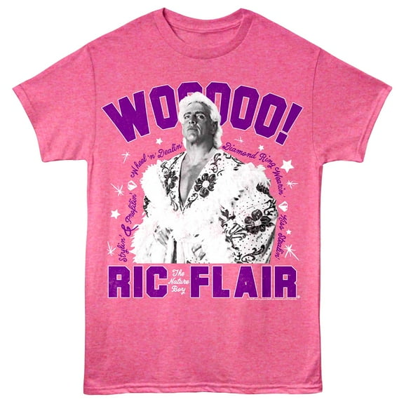 Ric Flair - Stylin And Profilin - American Classics - Retro Pink Heather Adult Short Sleeve T-Shirt