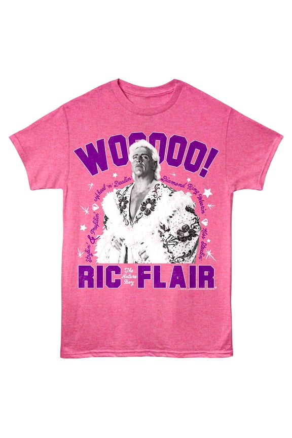 Ric Flair - Stylin And Profilin - American Classics - Retro Pink Heather Adult Short Sleeve T-Shirt