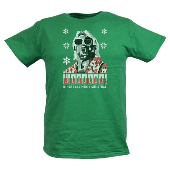 Ric Flair Wooooo Christmas Kids Youth Green T-shirt