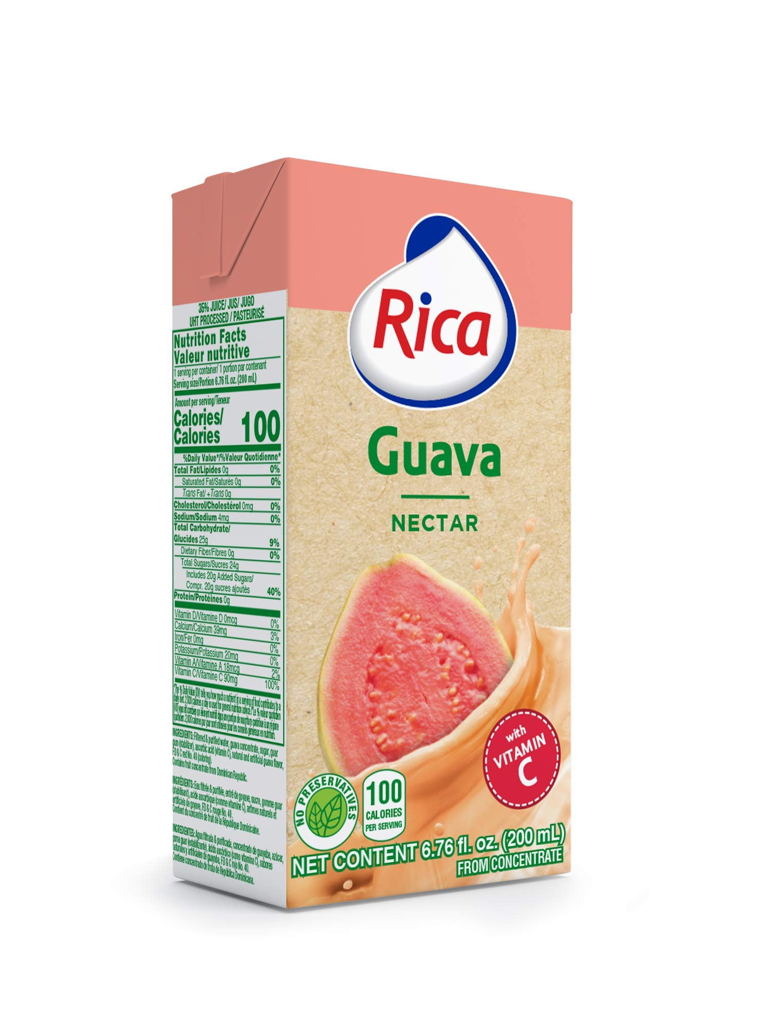 Rica Juice 200 ml (12 pack) (Guava Nectar) - Walmart.com