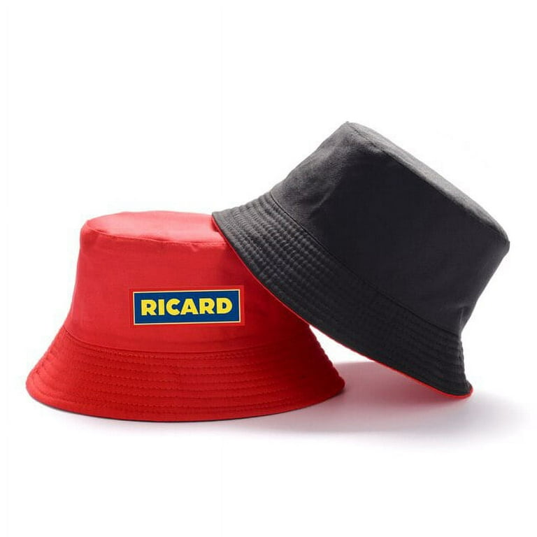 Ricard Bucket Hats Men Women Cool Outdoor Double Sided Cotton Summer  Fisherman Hat Ricard Caps Fishing Hat 