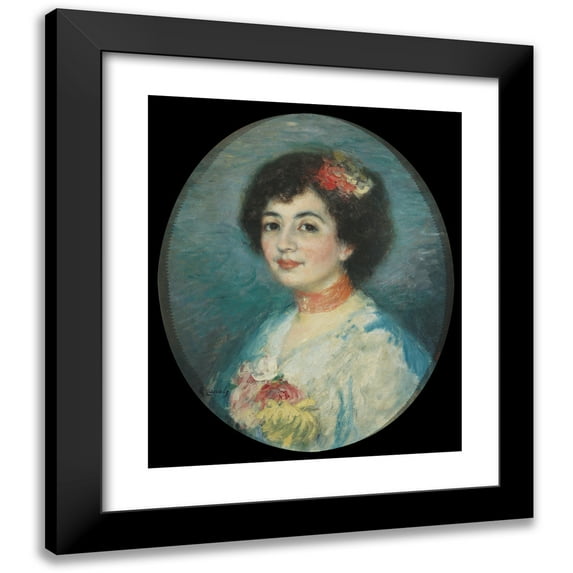 Ricard Canals i Llambí 15x17 Black Modern Framed Museum Art Print Titled - Portrait of Mrs Amouroux, the Artist's Sister-In-Law (circa 1903)