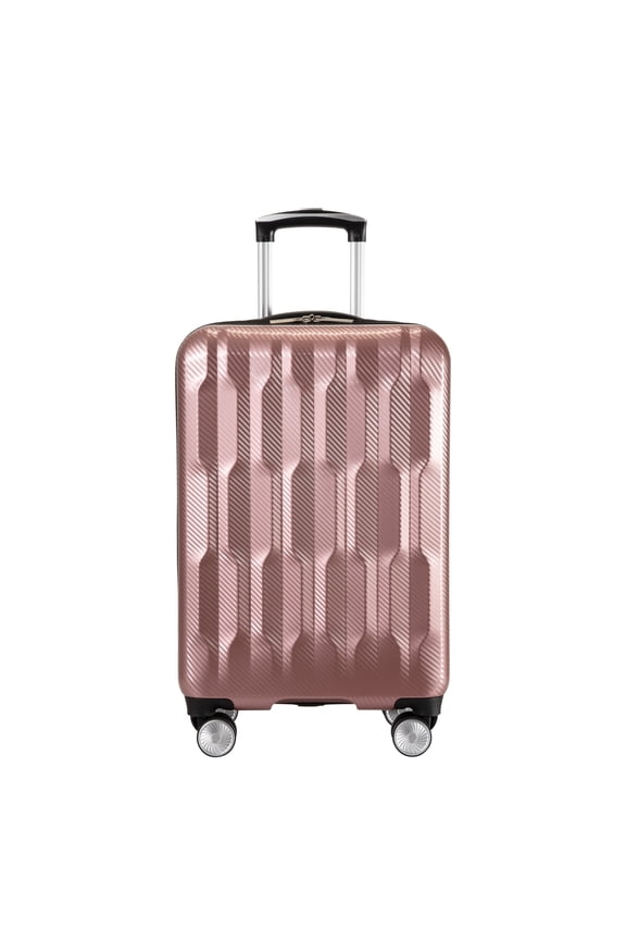 Anchor Bay Hardside 21" Expandable Carry-on Spinner Luggage, Rose Gold