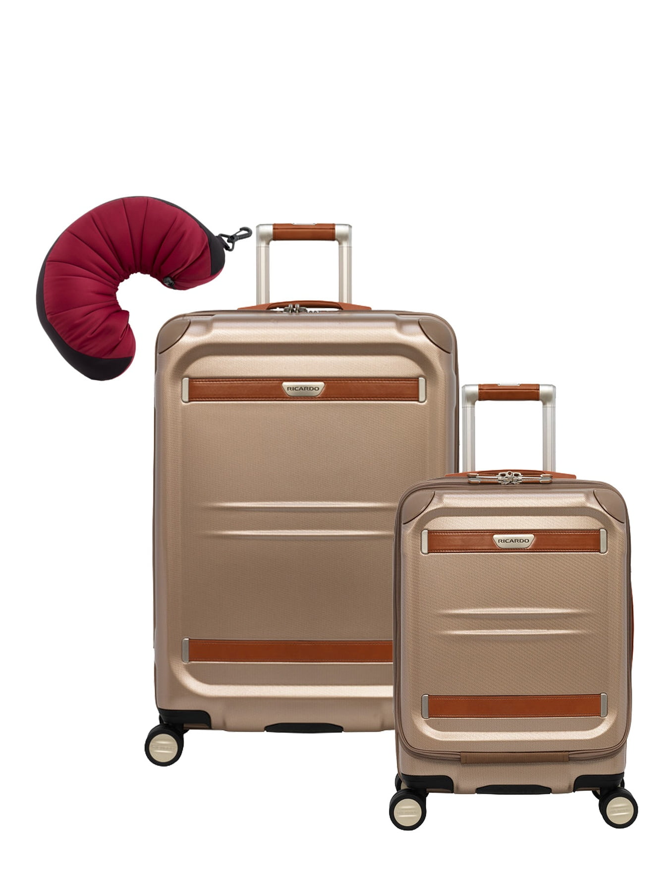 Ricardo Beverly Hills Ocean Drive 3 Piece Set 19 and 25 Spinners Travel Pillow Silver Walmart