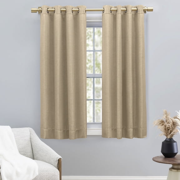 Ricardo Grasscloth Lined Grommet Patio Panel w/Wand