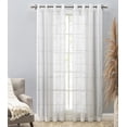 thumbnail image 1 of Ricardo Horizon Stripe Textured Semi-Sheer Grommet Curtain Panel, 1 of 4