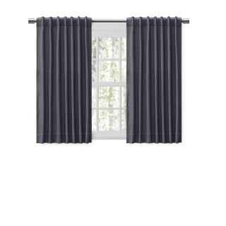 Ricardo Checkmate Tier Curtain Pair 70W x 36L - Black