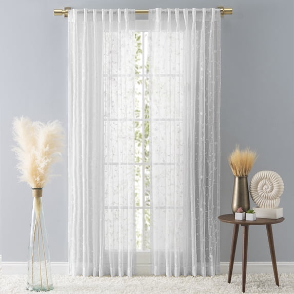 Ricardo Sheer Blossom Rod Pocket with Back Tab Panel