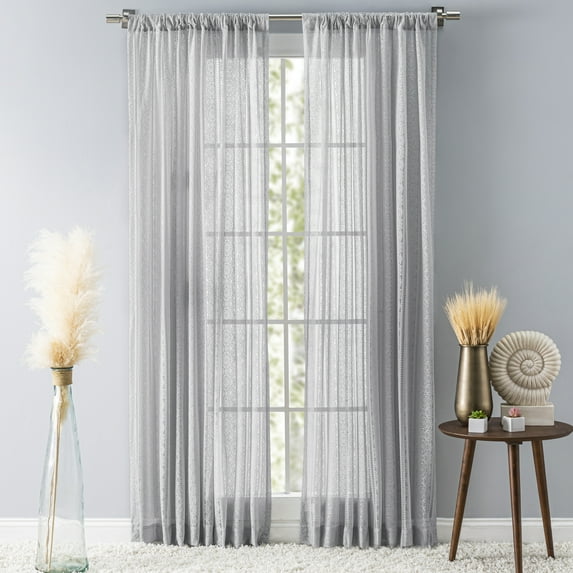 Ricardo Stripe Lace Rod Pocket Panel