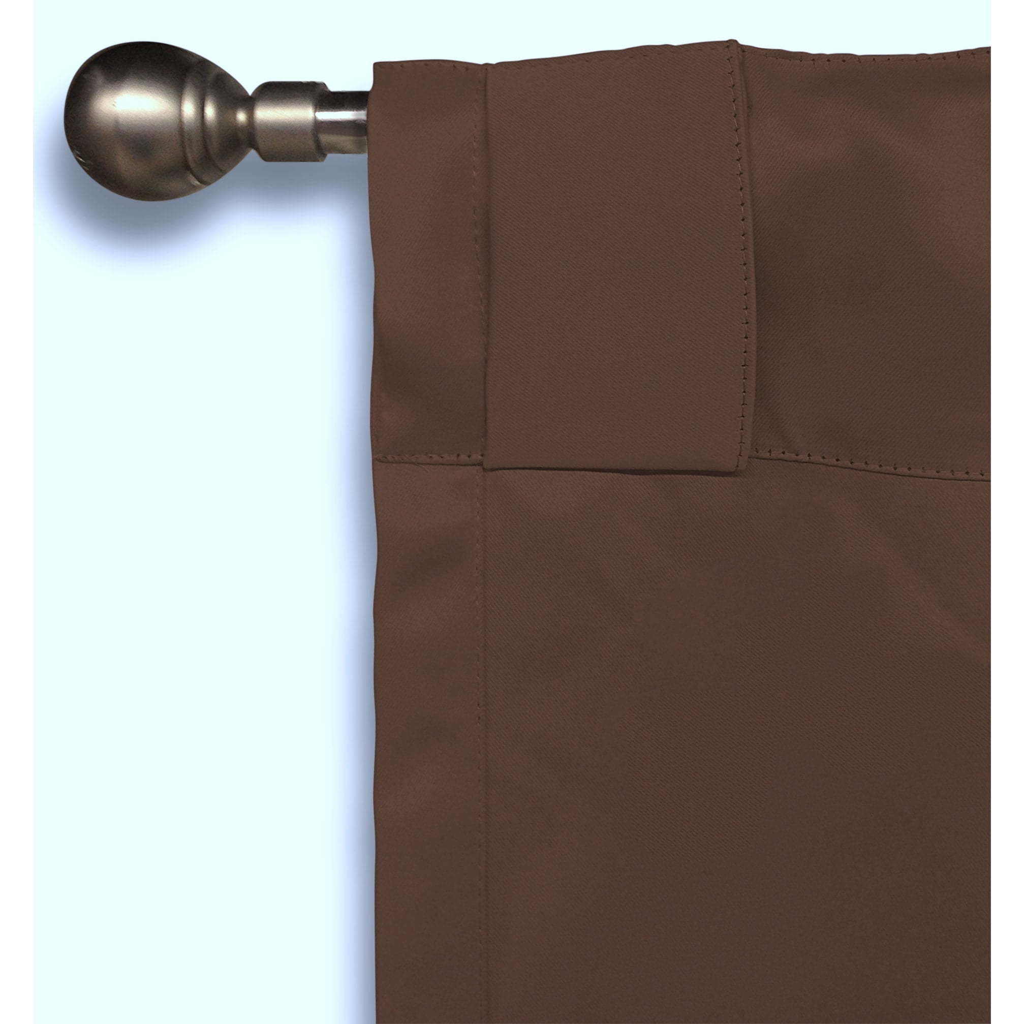Espresso Blackout Pleated Polyester Window Panel 56"W x 96"L