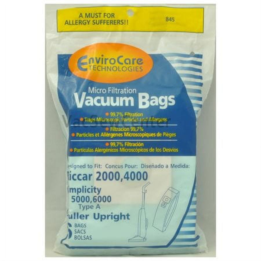 Riccar 2000, 4000 Simplicity 5000, 6000 Type A Vacuum Bags