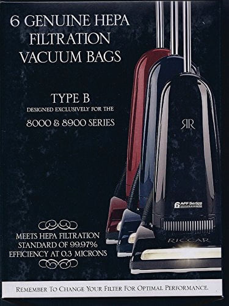 Riccar Type B Genuine HEPA Filtration Vacuum Bags for 8000 & 8900 Series