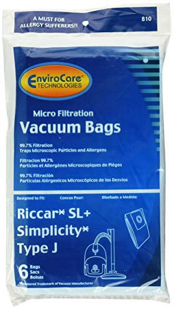 Riccar SL+ & Simplicity Type J Vacuum Bags for Champ