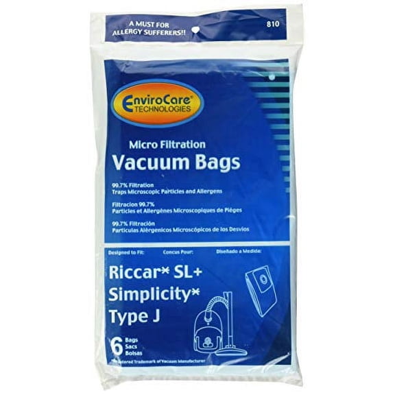 Riccar SL+ & Simplicity Type J Bag for Champ, 6 Bags