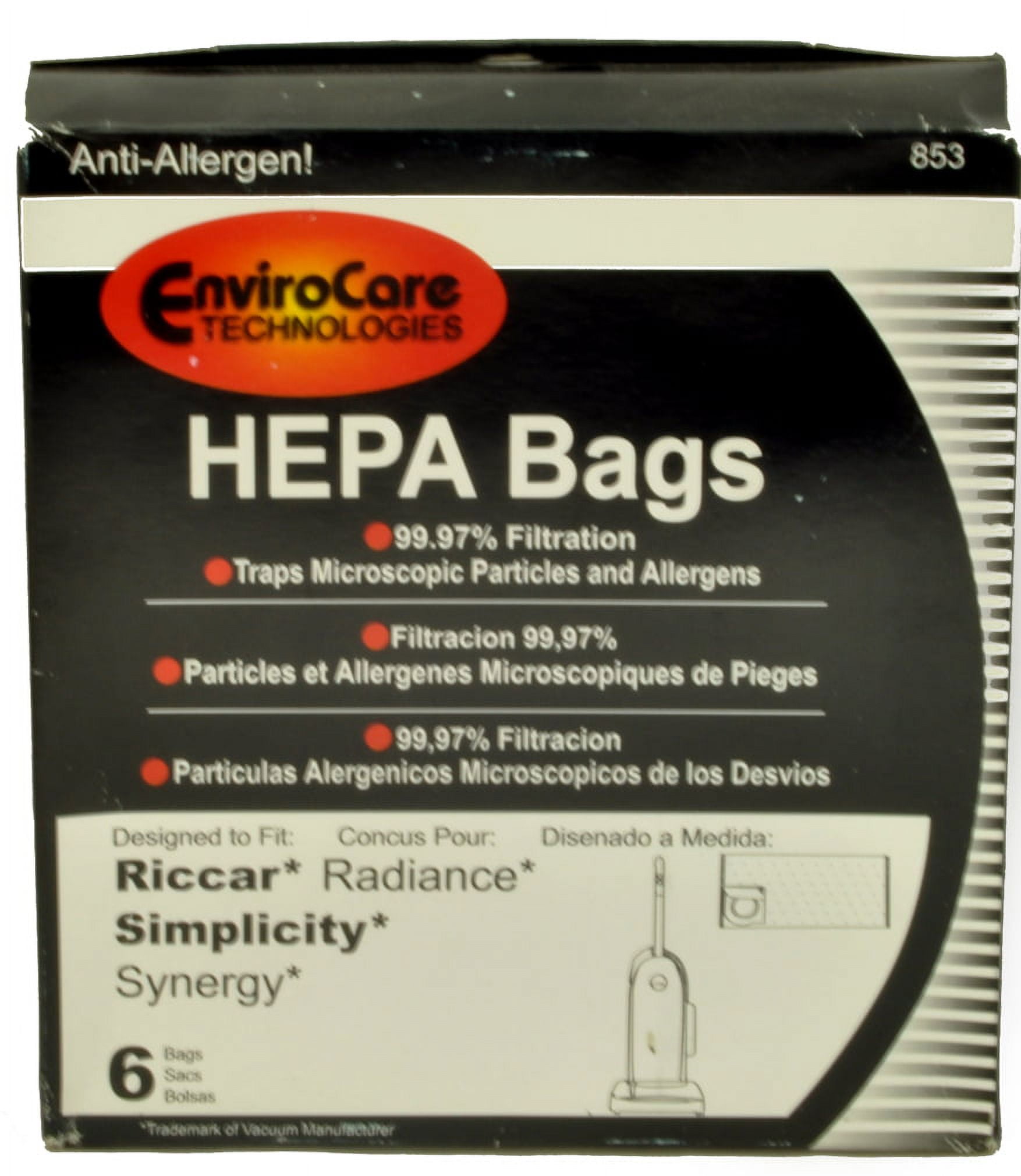 Riccar Simplicity Upright Vacuum Cleaner Bags