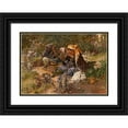 thumbnail image 1 of Riccardo Pellegrini 24x18 Black Ornate Framed Double Matted Museum Art Print Titled: The Snake Charmer, Morocco (1899), 1 of 5