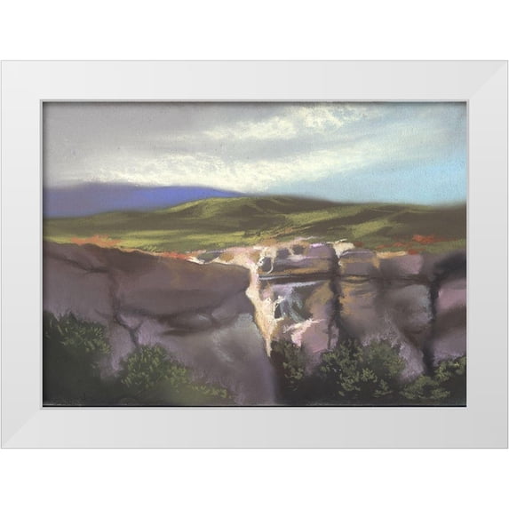 Ricci 14x11 White Modern Wood Framed Museum Art Print Titled - Over The Edge I