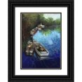 thumbnail image 1 of Ricci 14x18 Black Ornate Wood Framed with Double Matting Museum Art Print Titled - Electric Blue I, 1 of 4