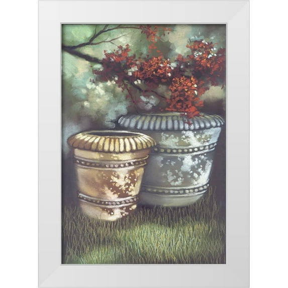 Ricci 18x24 White Modern Wood Framed Museum Art Print Titled - My Neighbors Yard I