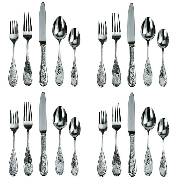 Ricci Argentieri Japanese Bird 18/10 Stainless Steel 20pc. Flatware Set