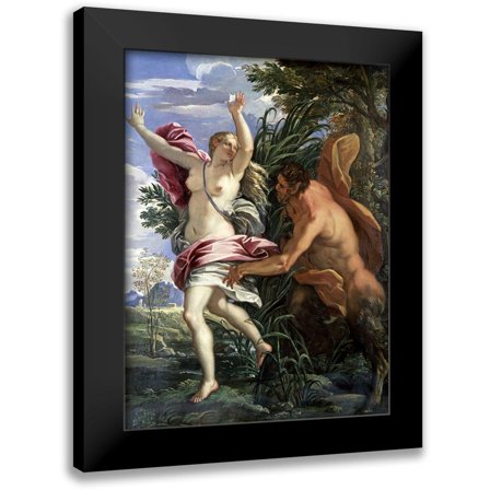 Ricci, Sebastiano 11x14 Black Modern Framed Museum Art Print Titled - Pan and Syrinx
