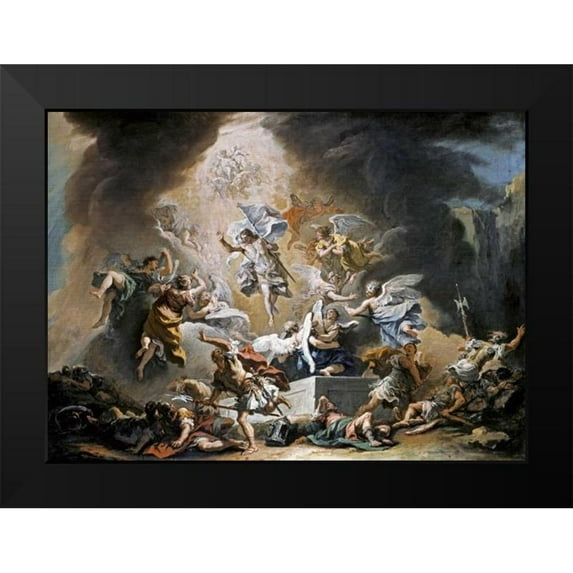 Ricci, Sebastiano 24x19 Black Modern Framed Museum Art Print Titled - The Resurrection