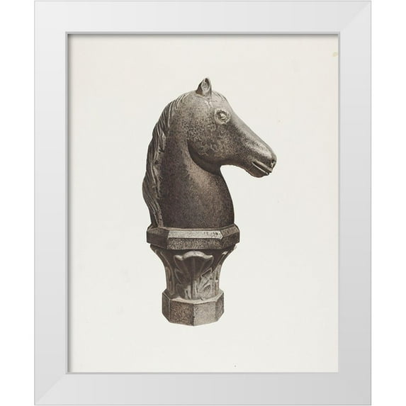 Riccitelli, Michael 15x18 White Modern Wood Framed Museum Art Print Titled - Hitching Post 1935