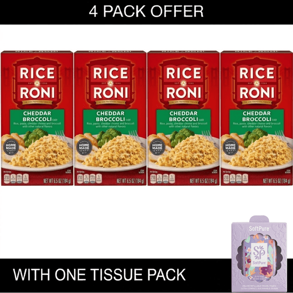 Rice-A-Roni Cheddar Broccoli Flavor Rice, 6.5 oz Cardboard Box