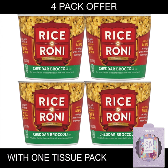 Rice-A-Roni, Cheddar Broccoli Rice, 2.11 oz, Quick Cook Microwave Cup