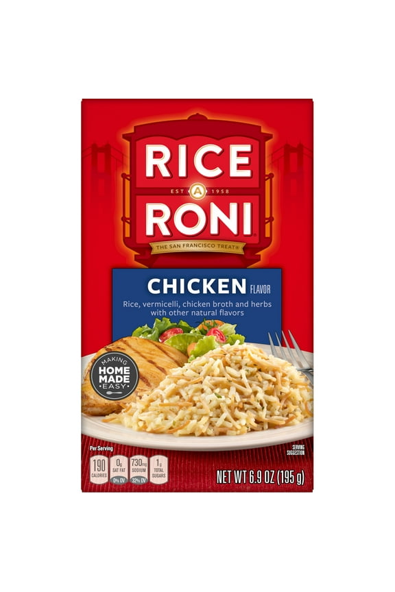 Chicken Broth and Herbs Flavor Rice & Vermicelli Packaged Meal, Shelf-Stable 6.9 oz Box