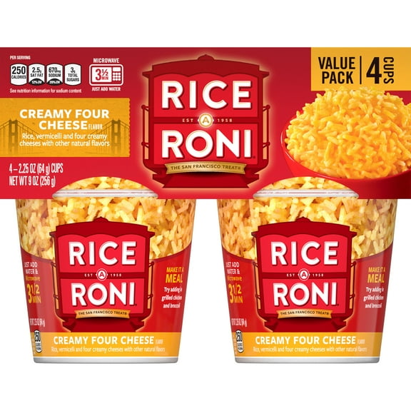 Rice A Roni Creamy Four Cheese Flavor, 2.25 oz 4 Count