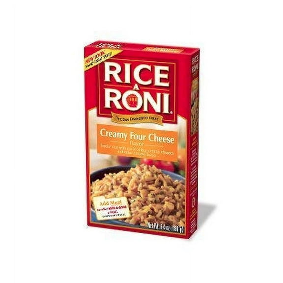 Rice A Roni, Creamy Four Cheese Flavored Rice, 6.4oz Box (Pack of 6)