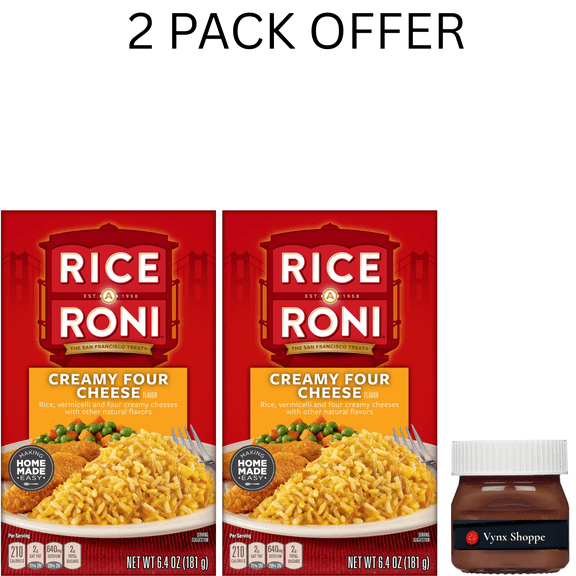 Rice-A-Roni Creamy Four Cheese Rice & Vermicelli Mix, 6.4 oz Cardboard Regular Box
