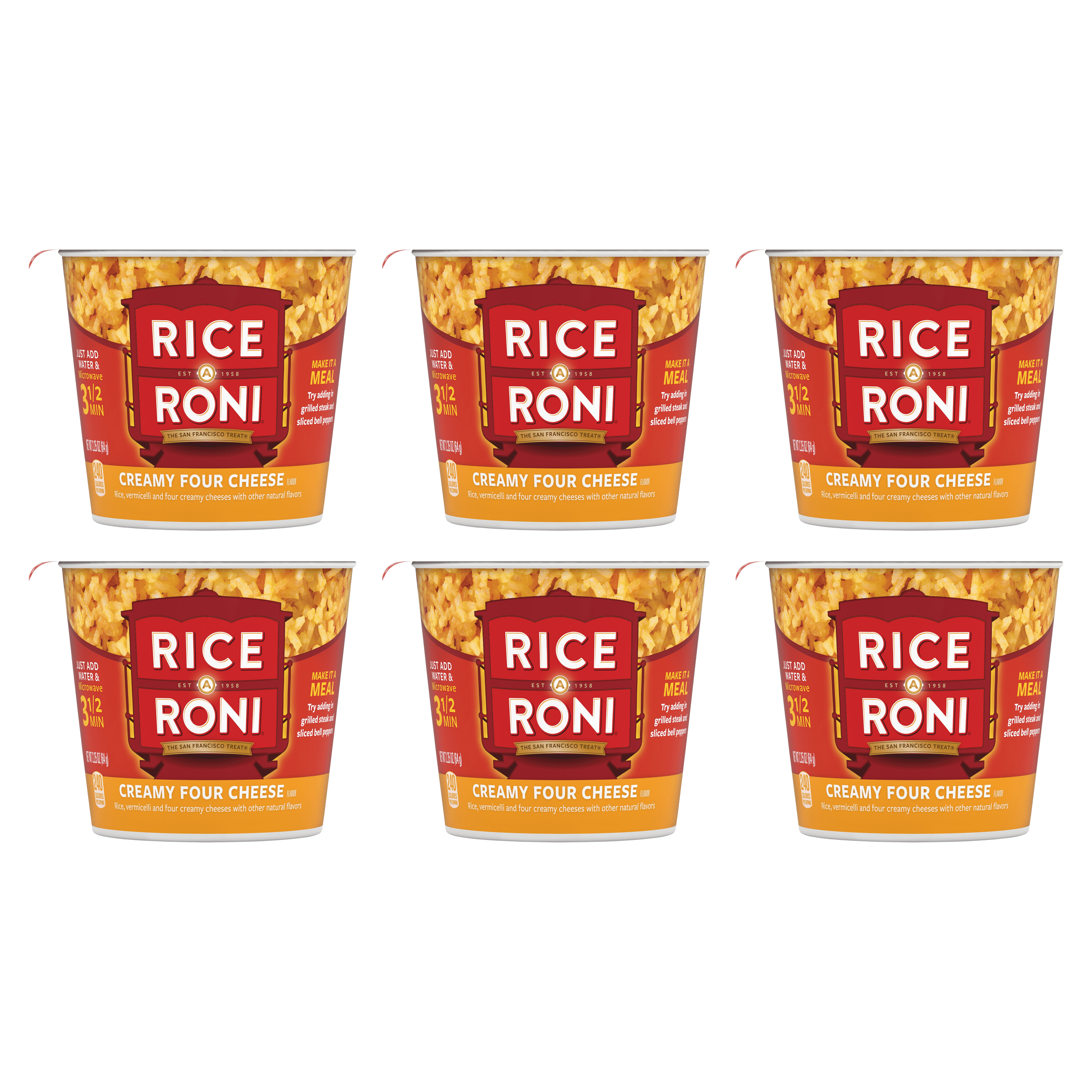 Rice-A-Roni, Creamy Four Cheese Rice and Vermicelli Mix, 2.25 oz Cup ...