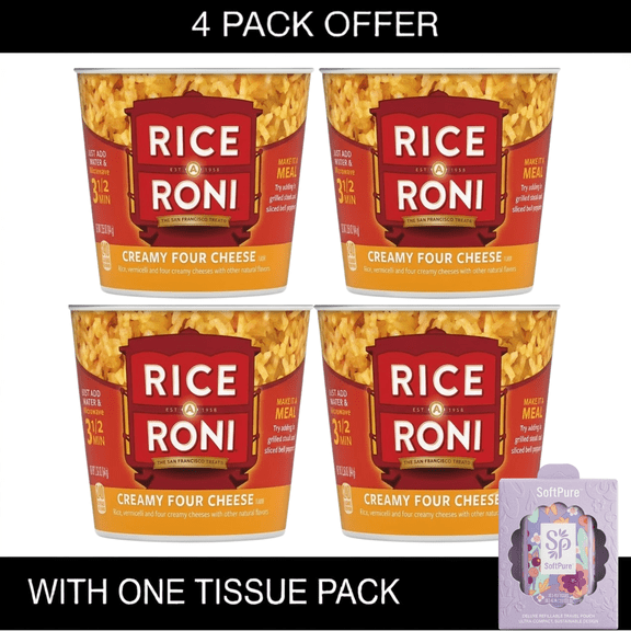 Rice-A-Roni, Creamy Four Cheese Rice and Vermicelli Mix, 2.25 oz Cup