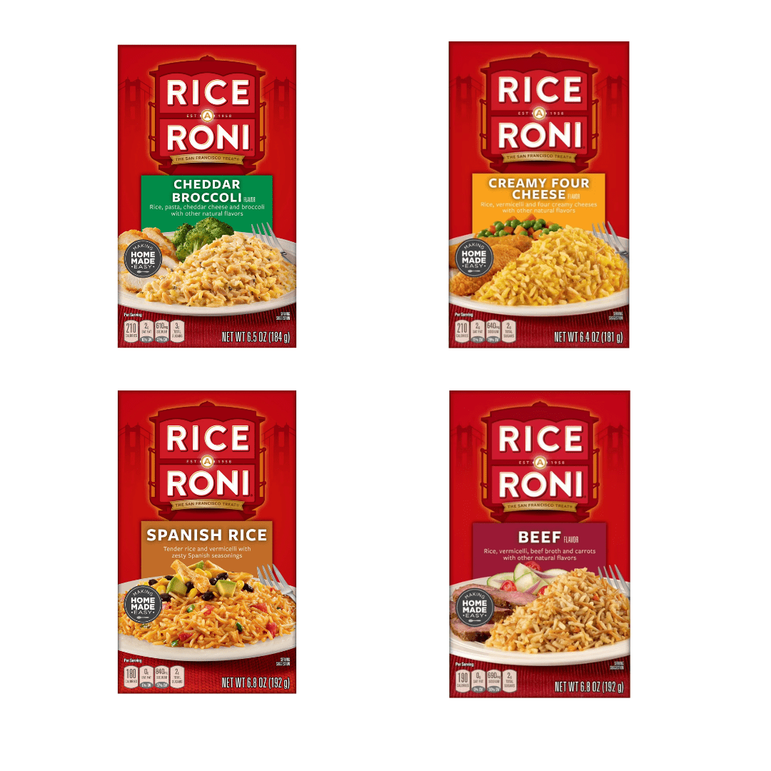 Rice-A-Roni Flavored Rice Mix 8- Count Variety Pack Meal Helpers