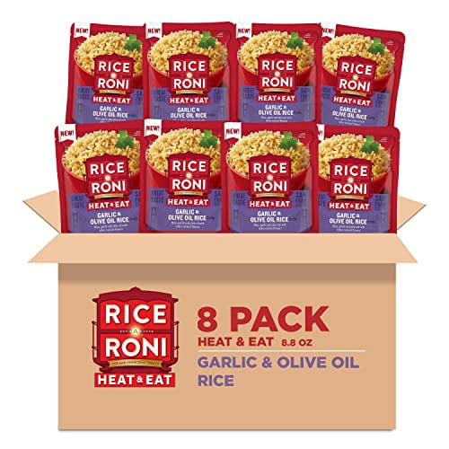 RiceARoni Heat & Eat Rice, Microwave Rice, Quick Cook Rice, Garlic