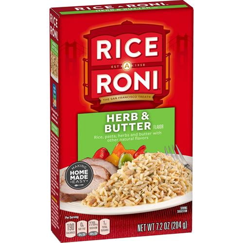 Rice A Roni, Herb & Butter Flavor, Rice Mix, 7.2 Oz - Pack of 2
