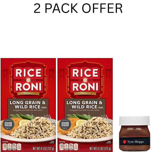 Rice-A-Roni Long Grain & Wild Rice Mix Packaged Meal, 4.3 oz Shelf-Stable Box