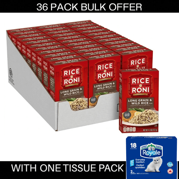 Rice-A-Roni Long Grain & Wild Rice Mix Packaged Meal, 4.3 oz Shelf-Stable