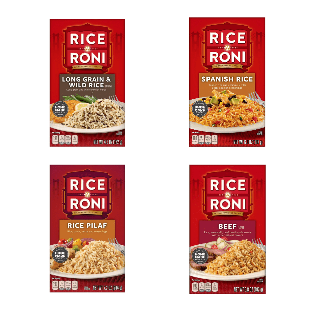 Rice-A-Roni Quick Meal Helper Variety Pack – 8 Classic Flavors ...