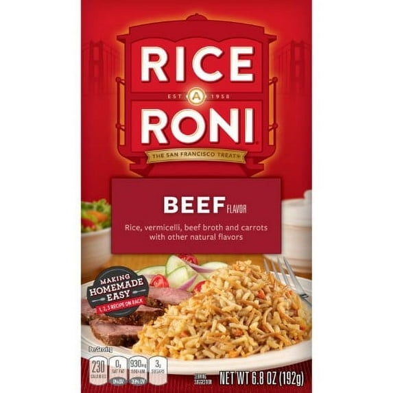 Rice-A-Roni Rice Mix Beef 6.8 oz (Pack of 12)