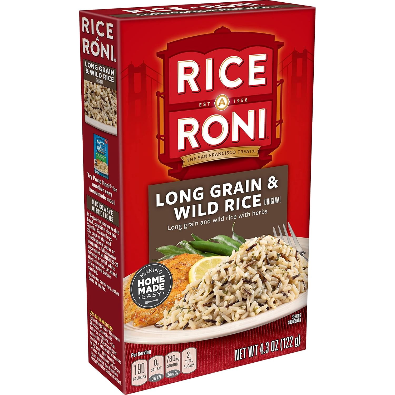 Rice-A-Roni, Rice Mix Long Grain and Wild, 4.3 oz--Packaging May Vary ...