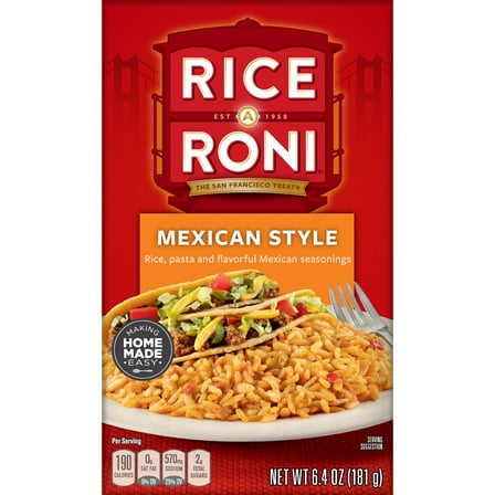 Rice-A-Roni Mexican Style Rice & Pasta Mix, 6.4 oz Box