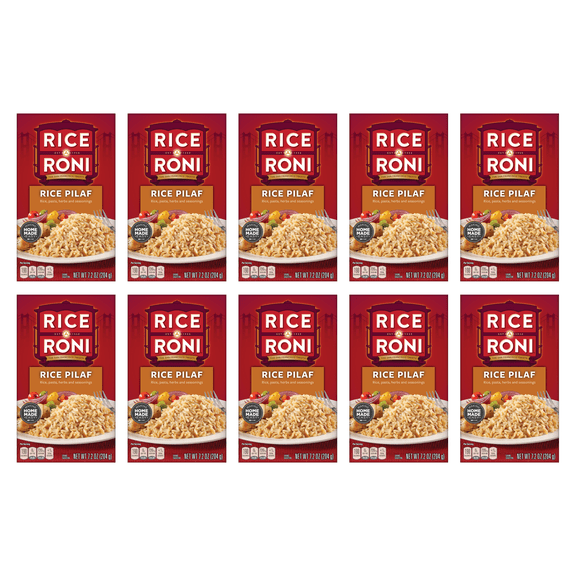 Rice-A-Roni, Rice Pilaf Rice & Pasta Mix, 7.2 oz Box, Uncooked Dry Rice and Pasta (Pack of 10)