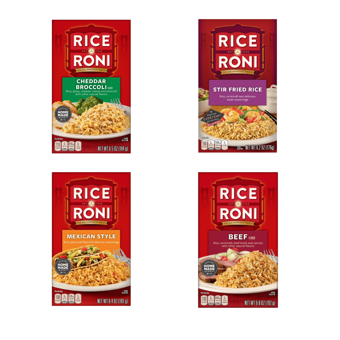 Rice-A-Roni Savory Rice Set Variety Pack  8 Flavors for Easy Home Cookin