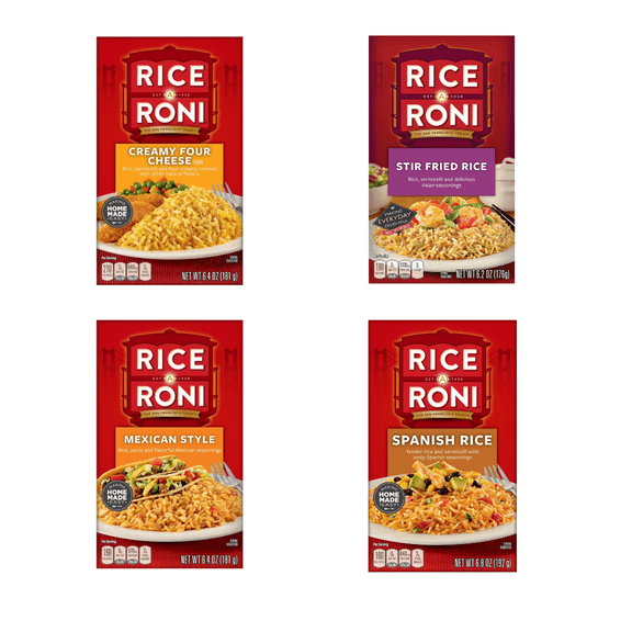 Rice-A-Roni Variety Side Sampler Variety Pack 8 Box Bundle for Busy Kitchens