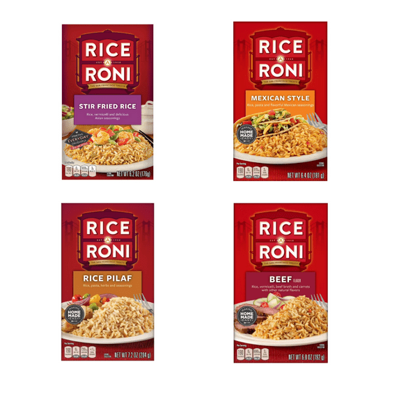Rice-A-Roni Weeknight Dinner Variety Pack 8 Flavors, Fast Prep