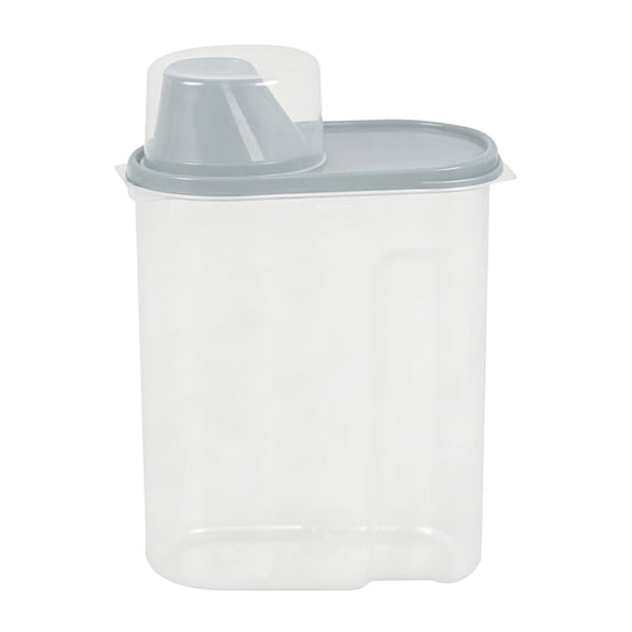 Rice Airtight Storage Container, 3 to 5Lbs Cereal Dry Food Flour Bin, Pet Dog Cat Food Dispenser with Easy Pouring Spout, BPA Free Clear Plastic Kitchen and Pantry Organization Bin for Sugar,1 Pack