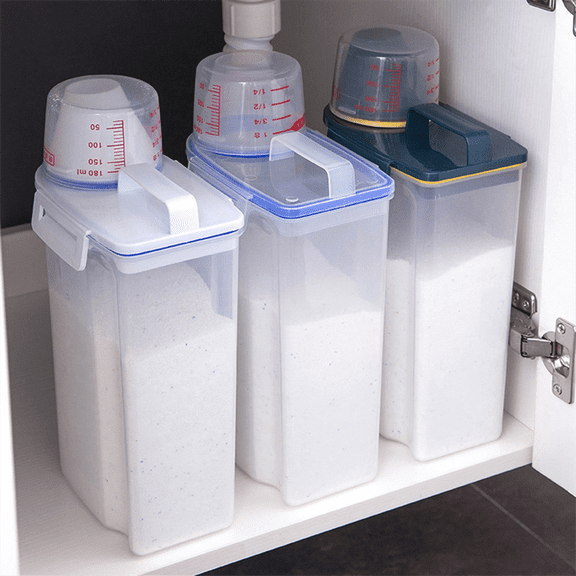 Rice Airtight Storage Container,Cereal Dry Food Powder Storage Box White